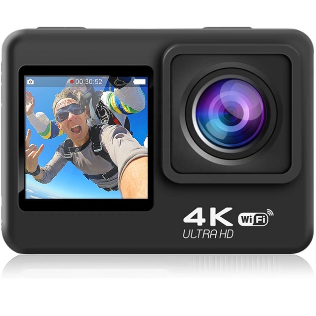 Action Camera 4K30FPS 20MP With Waterproof Go Camera With Touch Screen IPX8 33FT With EIS 6.0 Pro Sports Camera
