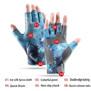 Gants de pêche personnalisés en soie glacée, paume épaissie pour une protection accrue, antidérapants, pour le cyclisme et la pêche en extérieur - Product Image 6