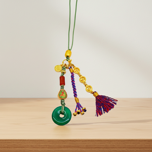 UM Jewelry Copper Agate Vibrant Colored Glaze Bead <b>Car</b> Hanging <b>Ornament</b> Wholesale Unisex/Men/Women Daily Party Wedding Gift - Product Image 5