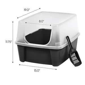 Caja de arena para gatos, protector con tapa abierta, <span class=keywords><strong>tienda</strong></span> para mascotas - Product Image 6