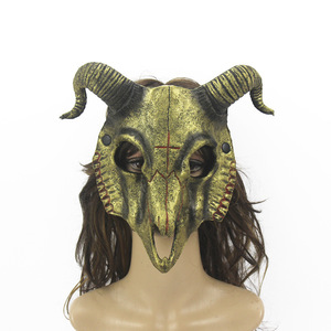 Máscara de Calavera de Oveja Personalizada al por Mayor, Máscara de Cabeza de Animal con Cuernos de Cabra, Máscara de Halloween, Disfraz de Cosplay - Product Image 4