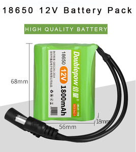 Doublepow Paquetes de Baterías Recargables de Iones de Litio <span class=keywords><strong>18650</strong></span> de 1800mAh 11.1V <span class=keywords><strong>3S1P</strong></span> con BMS - Product Image 2