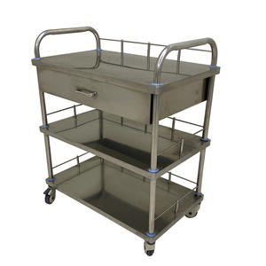 Goede kwaliteit Shengdong medisch ziekenhuis meubilair roestvrijstalen <span class=keywords><strong>trolley</strong></span> 2/3 lagen chirurgische instrumentenkar 1 jaar garantie - Product Image 2
