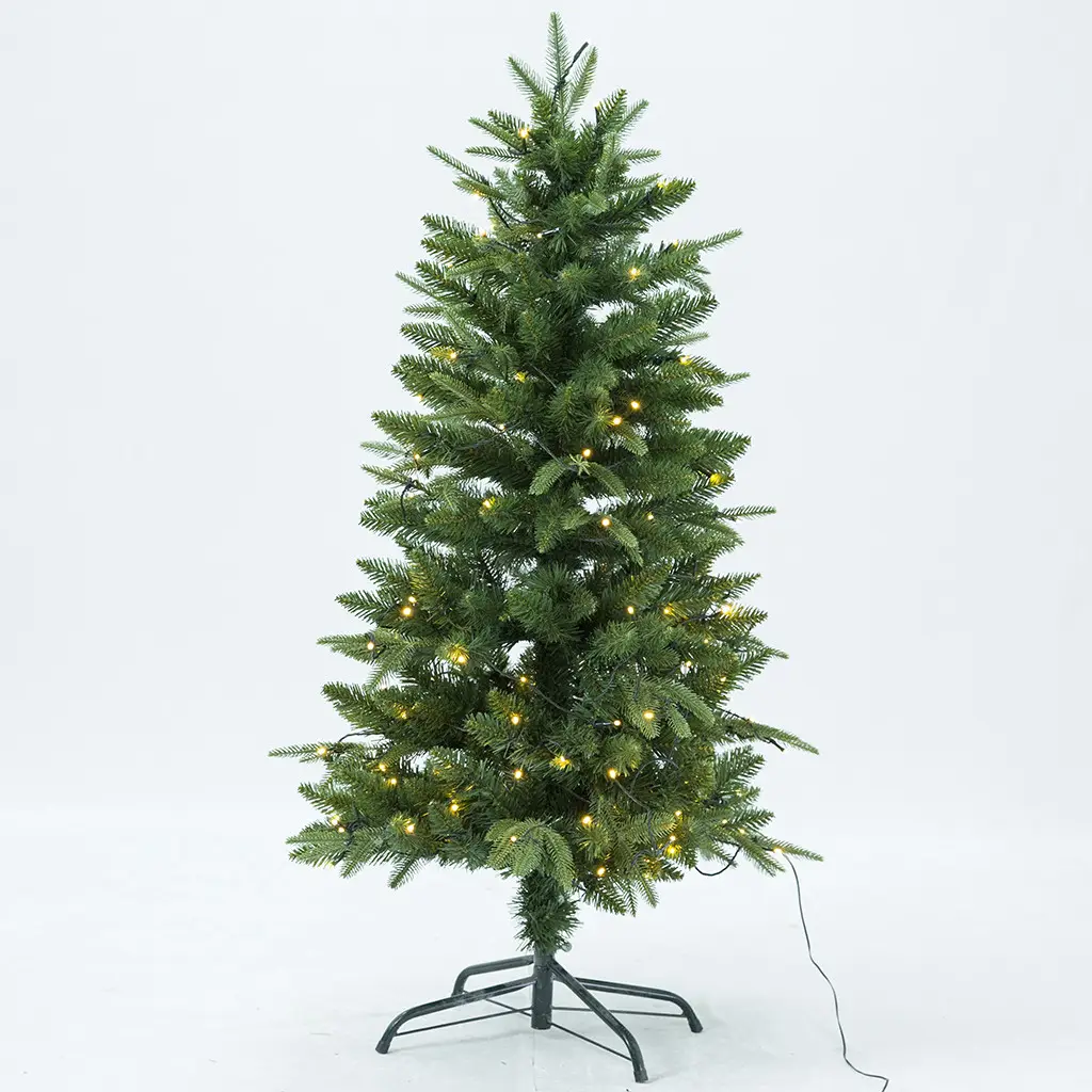 Dekorasi Natal Pohon Natal Penuh Warna, Hiasan Jendela Natal dengan Lampu
