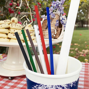 Tùy chỉnh đóng gói 19cm 23cm ba lỗ cà phê khuấy dùng một lần ống hút nhựa đồ uống Phụ kiện cho các bên - Product Image 1