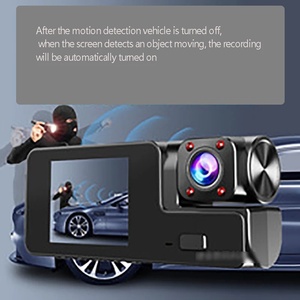 Camera hành trình HD 1080P ba ống kính, camera trước sau xe hơi, DVR <span class=keywords><strong>WIFI</strong></span>, ghi hình xe, màn hình IPS, bảo hành 1 năm - Product Image 4