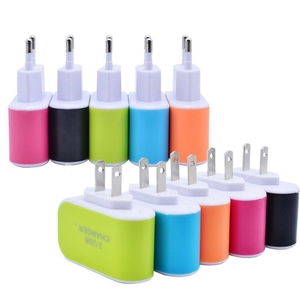 Nouveau Portable coloré 3X USB 2.0 <span class=keywords><strong>chargeur</strong></span> de voyage de téléphone rapide pour IPhone <span class=keywords><strong>Macbook</strong></span> charge rapide pour <span class=keywords><strong>Apple</strong></span> Huawei <span class=keywords><strong>chargeur</strong></span> mural USB - Product Image 3