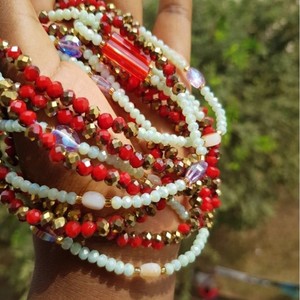 Chaîne de taille africaine de 50 pouces à nouer, chaîne de <span class=keywords><strong>ventre</strong></span> pour usage quotidien féminin, chaîne de corps à perles colorées pour bijoux de corps style bohème - Product Image 4