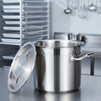 Marmite Commerciale en Acier Inoxydable Multi-Tailles Norme UE Gaz/Électrique/Induction pour la Restauration, Capacité 33L, Couleur Argent, Vente en Gros