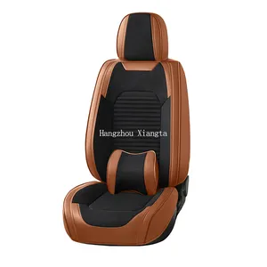 Xiangta Universal Pu Leather 5D Car Seats Cover Luxury Designer Car Seat Protective Covers For Car Seat With Pillow