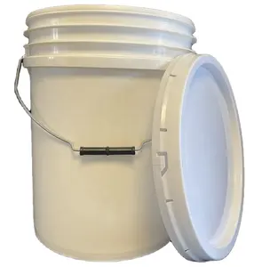 Custom IML Logo 5 Gallon Plastic Bucket 20 Liter Paint Bucket With Lid And Handle