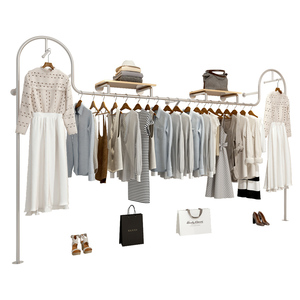 Custom Boutique Furniture Design Metal Clothing Stand Commercial Hanging Garment Display Racks Ladies Shop <strong>Interior</strong> Design - Product Image 5