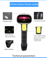 Lector de Códigos de Barras de Mano Automático de Alta Velocidad YHDAA, Pistola Escáner de Códigos de Barras USB con Cable de Carga USB