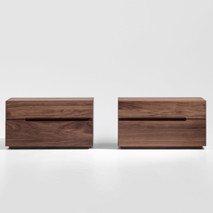 <span class=keywords><strong>Table</strong></span> de chevet en noyer noir massif Tatami |   Armoire de rangement de chevet à profil bas |   <span class=keywords><strong>Table</strong></span> de chevet assortie au lit au sol - Product Image 4