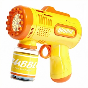 Máquina de Burbujas con Luces LED Deslumbrantes, Juguete Educativo para Bebés, Pistola de Burbujas de Plástico con 66 ml de Agua para Diversión Nocturna - Product Image 1