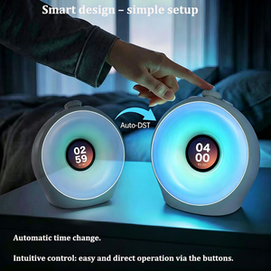 Réveil numérique à écran couleur avec simulation du lever et du coucher du soleil, machine à bruit blanc, veilleuse d'ambiance RGB pour chambre à coucher - Product Image 2