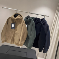 Best-seller - Sweat à capuche unisexe en polaire - Doublure en sherpa double face - Veste longue imperméable à fermeture éclair - Tissu softshell respirant et confortable - Séchage rapide