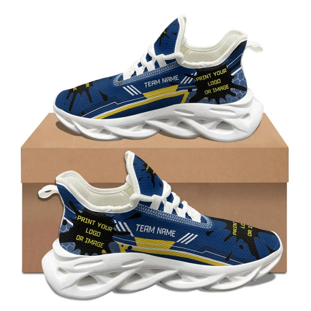 Custom Respirável Sneakers Homens EVA Tecido De Algodão Sapatos de Inverno para Homens Verão Sapatos Dk Michigan Wolverines Futebol Esporte 1 Par