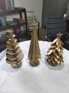 Árbol de Navidad metálico en miniatura, árbol de hoja permanente - Product Image 4