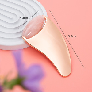 Masajeador facial transfronterizo de Venta caliente con rodillo de Jade y tabla de raspado de Metal herramienta de belleza de relajación muscular de elevación - Product Image 2
