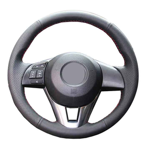 Protector de cuero de microfibra <span class=keywords><strong>para</strong></span> <span class=keywords><strong>volante</strong></span> de coche deportivo cosido a mano <span class=keywords><strong>para</strong></span> <span class=keywords><strong>Mazda</strong></span> 2, 2 CX5 Atenza 2014 nuevo <span class=keywords><strong>Mazda</strong></span> <span class=keywords><strong>3</strong></span>, 1, <span class=keywords><strong>3</strong></span>, 1, 2016, Scion IA 2016 - Product Image 1