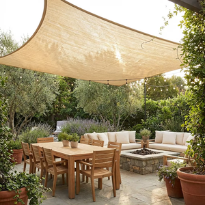 Voile d'<span class=keywords><strong>ombrage</strong></span> <span class=keywords><strong>rectangulaire</strong></span> en PEHD tissé pour patio, jardin, extérieur, camping, enroulable, vente chaude 2026 - Product Image 2