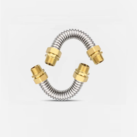 AC selang bergelombang konektor tembaga 304 Stainless Steel Air panas dingin kipas Inlet fitting pipa