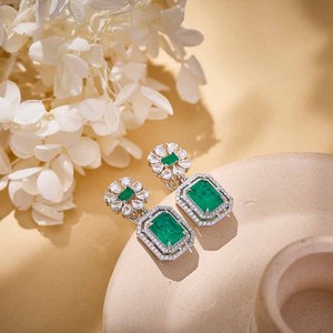 Pendientes colgantes <span class=keywords><strong>de</strong></span> aguja <span class=keywords><strong>de</strong></span> plata con diseño Floral Retro <span class=keywords><strong>de</strong></span> moda para prevenir alergias, regalos <span class=keywords><strong>de</strong></span> <span class=keywords><strong>primavera</strong></span> y otoño para mujeres - Product Image 4