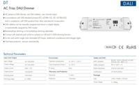 Driver de variateur numérique d'affichage numérique DALI TRIAC AC100 AC240, charge maximale de 360 W, garantie de 3 ans