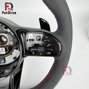 Volante de Cuero para <span class=keywords><strong>Mercedes</strong></span> Benz Amg Cla C117 250 200 C118 Clk W209 Clase A W177 A200 Clase V W447 GLC X253 <span class=keywords><strong>300</strong></span> 63s - Product Image 5