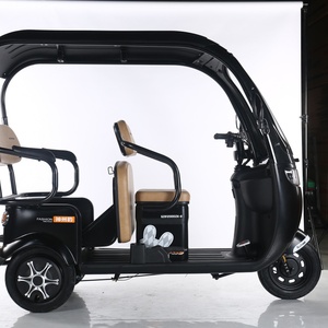 Triciclo Eléctrico de 3 Ruedas para Pasajeros con Parabrisas, Carrocería Abierta, Motor de 48V 500W, 3 Pasajeros - Product Image 4