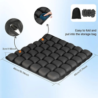 Coussin anti-escarres gonflable à pression manuelle, coussin de siège 3D anti-gravité pour le bureau, la voiture et la maison