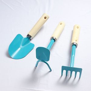 Garden Hand Tools Stainless Steel Mini Three Piece Set Shovel Rake Cultivator Rust Resistant For Outdoor Vegetable Flower - Product Image 1