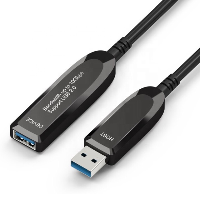 AOC USB3.0 Active Optical Cable 5Gbps 1M-50M Fiber Optic Extension Type a Male to Female for Scanner Camera Computer