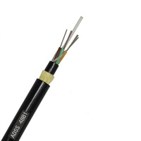 Câble à fibre optique monomode autoportant ADSS 8, 12, 24, 48 fibres, portée de 100 mètres pour transmission aérienne