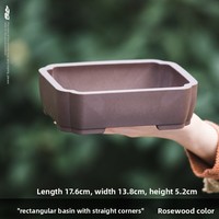 Pot Bunga Resin Gaya Cina Kreatif Bentuk Persegi untuk Anggrek, Sukulen & Kaktus dengan Desain Pengatur Akar
