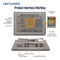 Panel PC Industrial Linkleaps Resistente de 10.4 Pulgadas con IP65 a Prueba de Agua, Intel N2600 J1900, LAN GbE Dual Integrada, 2GB 4GB DDR3