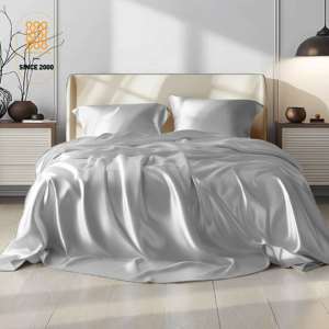 Luxuriöse Satin-Bettwäsche - Seidig Glatt und Ultra-Weich Polyester 4-teiliges Bettwäsche-Set - Product Image 1