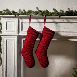 Chaussettes de Noël en acrylique solide, écologiques, douces et tricotées, design personnalisé, impression numérique, sapin de Noël - Product Image 2