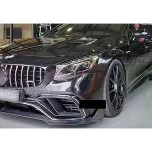 ช่องระบายอากาศกันชนหน้ารถยนต์ทำจากคาร์บอนไฟเบอร์แท้สำหรับ Mercedes Benz S-Class COUPE W217 S63 BR 2018 ชุดแต่งช่องระบายอากาศ - Product Image 5