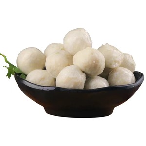 Boulettes de poisson surimi halal surgelées de grande taille, saveur croaker jaune, ingrédients pour fondue chinoise, pour la vente en gros aux restaurants d'Asie du Sud-Est - Product Image 1