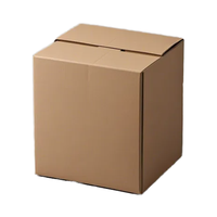 Boîte à Gable en Carton Ondulé Kraft Recyclé avec Trou pour Poignée, Conception Personnalisée, pour l'Expédition de Poulets Vivants