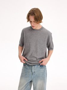 Camiseta Clásica de Cuello Redondo y Manga Corta para Hombre, Transpirable, Estilo Urbano, Tejido Suave Tipo Algodón, para Primavera/Verano - Product Image 6