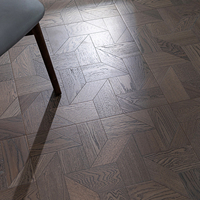 Dalles de parquet multicouche en chêne noir, design premium traité thermiquement pour le marché du Moyen-Orient