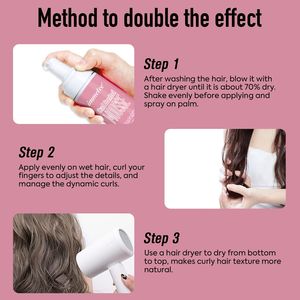 Mousse coiffante OEM ODM sous marque privée, fixation forte, définition des boucles pour cheveux ondulés, mousse végétalienne anti-frisottis 200ml - Product Image 6