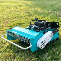 Tondeuse à fléaux industrielle de 1000 mm de largeur de coupe, télécommandée, moteur 4 temps, châssis en aluminium, tondeuse à gazon alimentée par batterie
