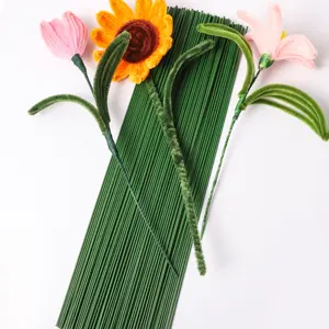 PVC 코팅 인공 꽃 액세서리와 웨딩 꽃 철 와이어