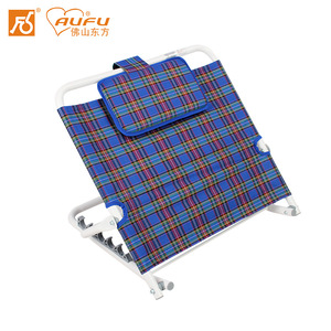 AUFU Foldable Backrest <b>Chair</b> With Headrest Blue Plaid Design Portable Adjustable For Elderly And Pregnant Women <b>Support</b> - Product Image 1