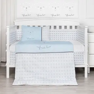 4-piece Crib Bedding Set for Girl Baby Girl Crib Skirt, Blanket, Crib Sheet and Diaper Stacker Set for Newborn Woven 40 100pcs