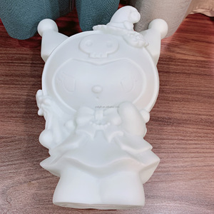 NOUVEAU Art Crafts Fluid Bear DIY Doll Toys Cute Cat Figures Popular Vinyl Acrylic Painting Piggy Bank for Children Christmas Gift - Product Image 3